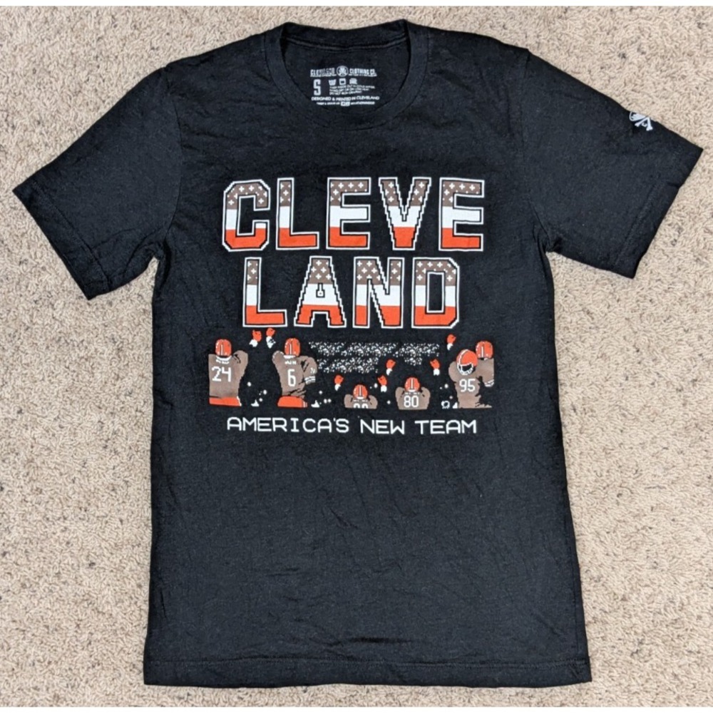 Cleveland Browns Shirt Mens Small Black Retro Myles Garrett 90s NFL Football